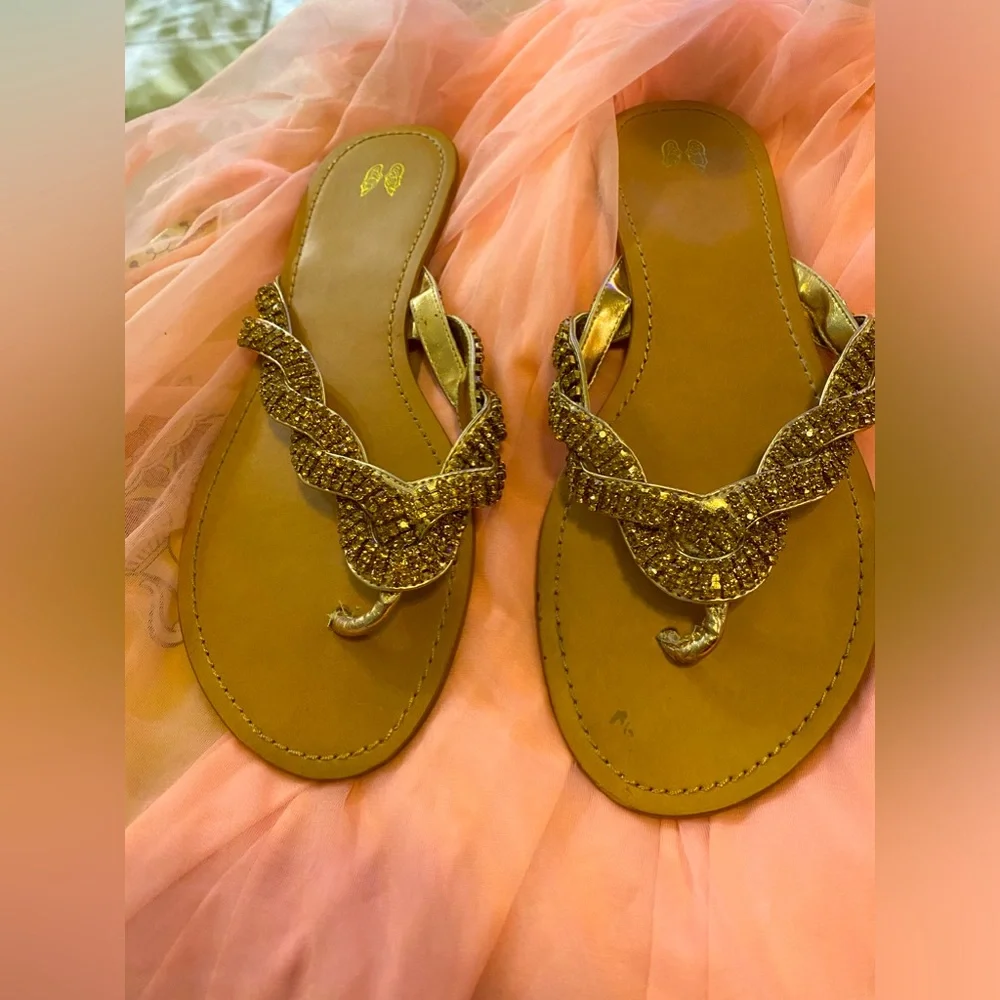 VICTORIA SECRET RHINESTONE SANDLES - Picture 2 of 4